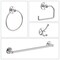 4-Piece Bathroom Hardware Set – Toilet Paper Holder, Towel Rack, Rope Hook & Accessories – Rust-Resistant Matte Sliver Bathroom Organizer